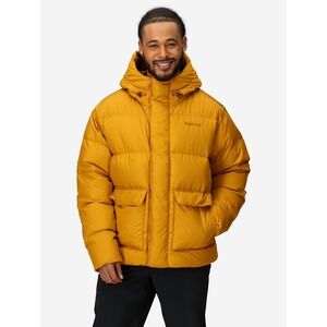 Marmot Stockholm Men's Medium (M) Down Jacket 700 Hooded Puffer Honey Yellow NWT